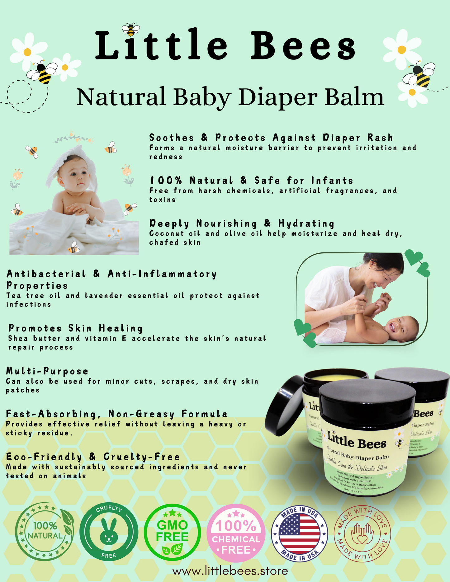 Natural Baby Diaper Balm